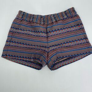 Sz 2 J. Crew Shorts Multicolor‎ Beach Boho Vacation Mini Knit 30 waist 11 length